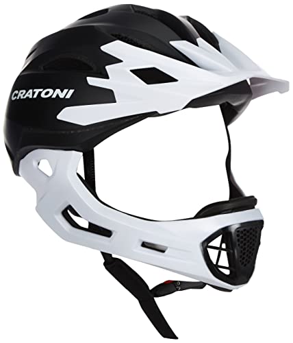 Cratoni Unisex – Erwachsene C-maniac Fahrradhelm, schwarz/weiß matt, L-XL von Cratoni