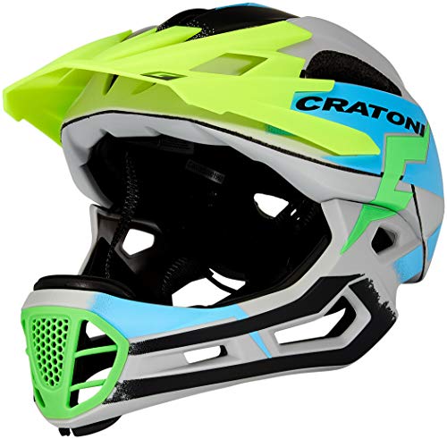 Cratoni Unisex – Erwachsene C-maniac Pro Helme, Grau/Blau Matt, XL von Cratoni