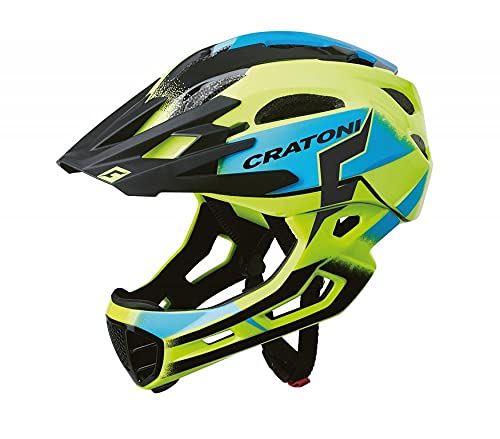 Cratoni C-maniac Pro Helme, Gelb/Blau Glanz, XL von Cratoni