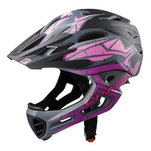 Cratoni helmets GmbH Unisex – Erwachsene C-Maniac Pro Fahrradhelme, Schwarz/Pink/Lila Matt, S/M von Cratoni