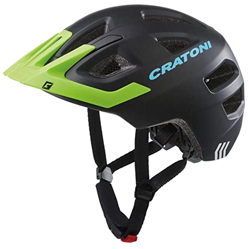 Cratoni Unisex – Erwachsene Maxster Fahrradhelm, Schwarz/Lime Matt, S von Cratoni