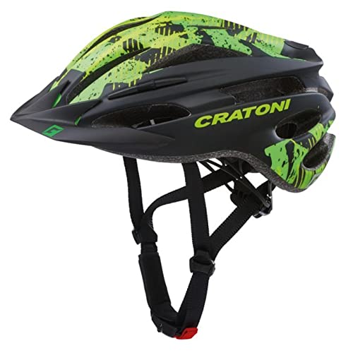 Cratoni Unisex – Erwachsene Pacer Fahrradhelm, Schwarz/Lime Matt, XS-S von Cratoni