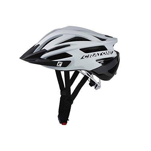 Cratoni Unisex – Erwachsene Agravic Fahrradhelm, Blanco/Negro, L-XL-58-62 cm von Cratoni