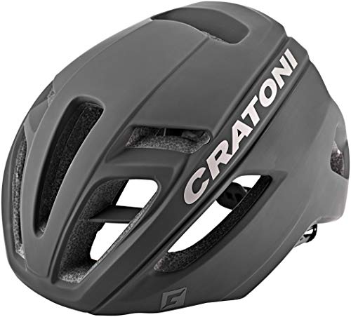 Cratoni Unisex – Erwachsene C-Pro Fahrradhelm, schwarz gummiert, M/L von Cratoni