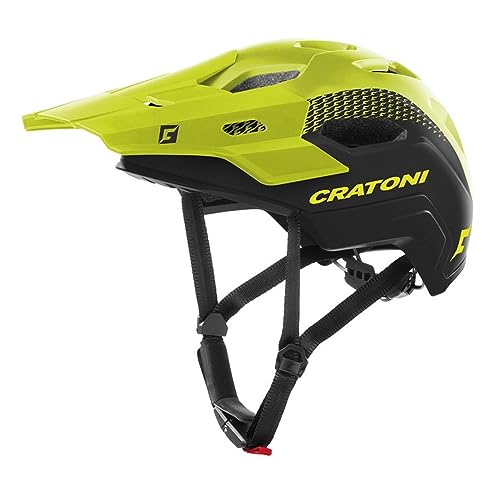 Cratoni Unisex – Erwachsene C-maniac Helmet, Schwarz/Neongelb Matt, L von Cratoni