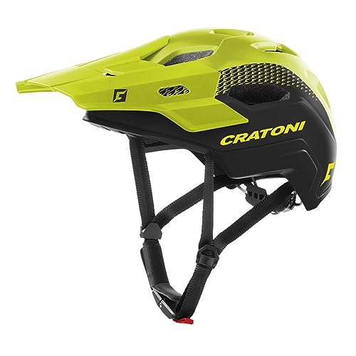 Cratoni Unisex – Erwachsene C-maniac Helmet, Schwarz/Neongelb Matt, XL von Cratoni