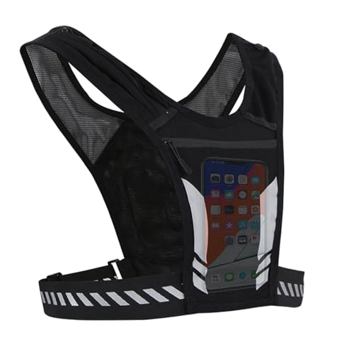 Laufweste Mit Trinkflasche,Trinkweste Laufen,Laufweste,Running Vest Mit 4 Taschen Leichte,Atmungsaktive,Reflektierende Trainingsweste Sportjoggingweste Mit Verstellbarem Bund Für Männer Und Frauen von Create beauty0