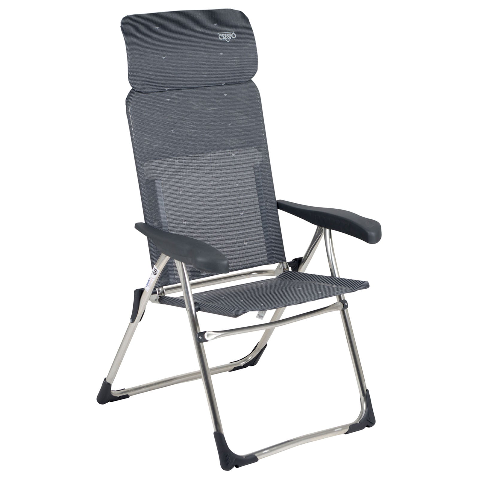 CRESPO Camping Stuhl AL 213 Compact Garten Liege Stuhl Klappstuhl Klappbar Alu-Dunkelgrau von Crespo