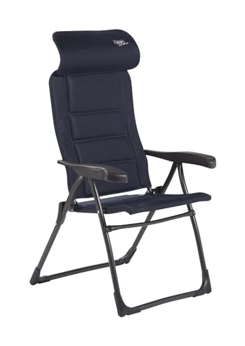 Crespo Campingstuhl Liege Stuhl AP215 AirDeluxe Compact Klappstuhl Faltstuhl Alu blau von Crespo