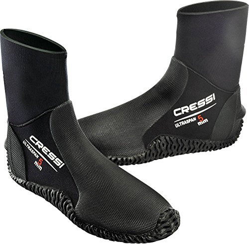 CRESSI Herren Tauch Fusslinge 100% Ultra Span Boots 5mm (no zip), schwarz, 42/44 (L) von Cressi