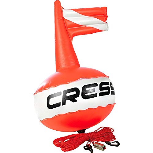 Cressi Strap Tauchmaske, Fluoreszierend Rot/Weiß, Uni von Cressi