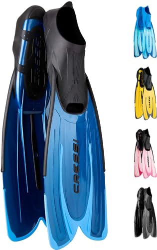 Cressi Agua - Unisex Premium Flossen Self Adjusting zum Tauchen, Apnoe, Schnorcheln und Schwimmen, Blau (Hellblau), 41/42 von Cressi