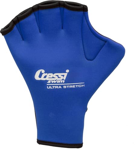 Cressi Aqua Fitness Handschuh Swim Gloves, blau, L, DF200022 von Cressi