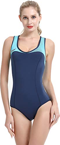 Cressi Damen DEA Swimming Wetsuit Neopren Badeanzug 1mm Neoprenanzug, Blau/Hellblau, M/3 von Cressi