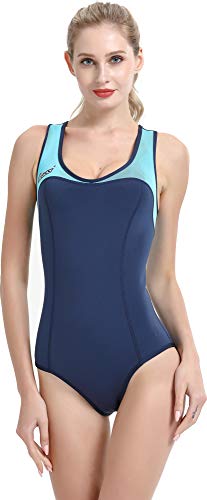 Cressi Damen DEA Swimming Wetsuit Neopren Badeanzug 1mm Neoprenanzug, Blau/Hellblau, XL/5 von Cressi