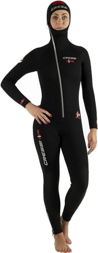 Cressi Women's Diver Lady Monopiece Wetsuit Tauchanzug, Schwarz/Rot, L/4 von Cressi
