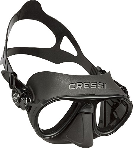 Cressi Erwachsene Calibro Tauchmaske, Schwarz/Schwarz, Uni von Cressi