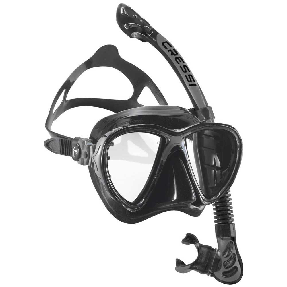 Cressi Evo Big Eyes&alpha Ultra Dry Snorkeling Set Schwarz von Cressi