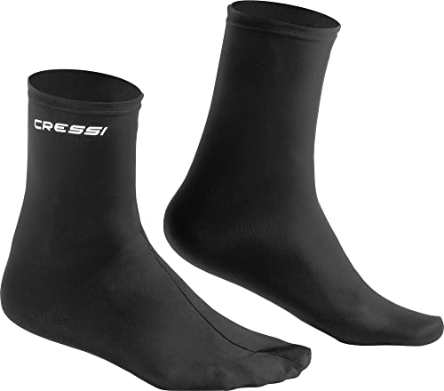 Cressi Fins Socks Black - Socken für Menschen, die in ihren Flossen leben und die perfekte Passform einer vollen Fußflosse benötigen, Schwarz, für Erwachsene Unisex von Cressi