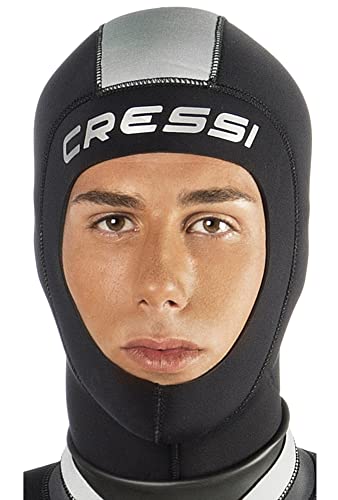 Cressi Hood Unisex Kopfhaube 3mm Neopren, Schwarz, L/6-7 von Cressi