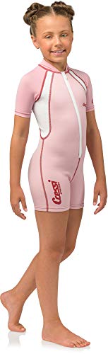 Cressi Kid Shorty Wetsuit 1.5 mm - Shorty Neoprenanzug für Kinder Ultra Stretch Neopren, Rosa/Weiß, XL (5/6 Jahre) von Cressi