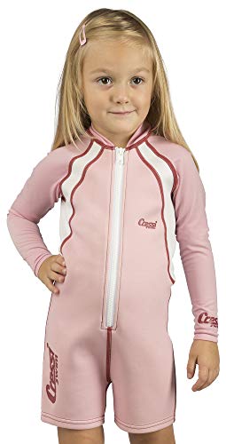 Cressi Kids Long Sleeve Swimsuit Kinder Unisex Shorty Neoprenanzug Ultra Stretch, Rosa, XL (5/6 Jahre) von Cressi