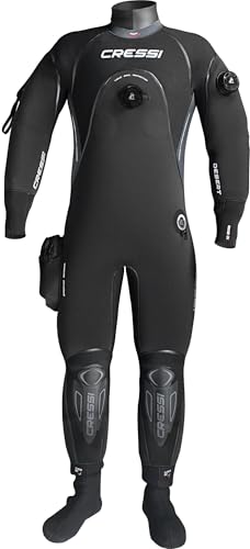 Cressi Men's Desert Man Dry Suit 4mm HD Trockenanzug, Schwarz/Grau, S/2 von Cressi