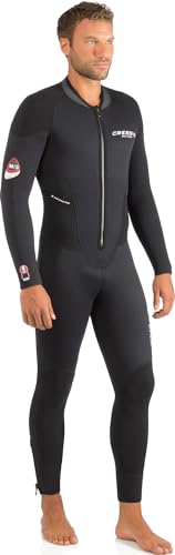 Cressi Men's Endurance Man Monopiece Wetsuit Einteiliger Herren Neoprenanzug aus 3mm Schwarz, doppelt gefüttertem Neopren zum Tauchen und Schnorcheln, S/2 von Cressi