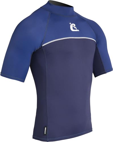 Cressi Men's Shield Man Rash Guard Short/SL, Blau/Royalblau, XXXXL/8 von Cressi