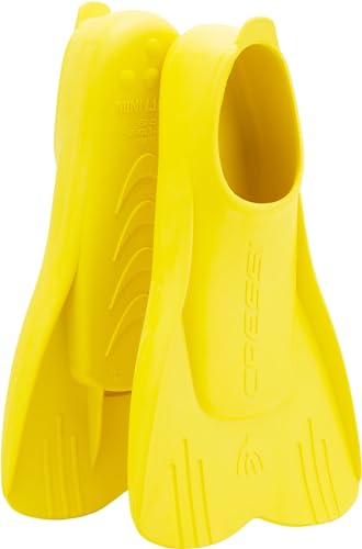 Cressi Mini Light Fins - Kurze Unisex-Kinderflossen zum Tauchen, Schnorcheln und Schwimmen, Gelb, 32/33 von Cressi