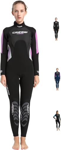 Cressi Morea Damen - Neoprenanzug 3mm für alle Wassersportarten, Schwarz/Pink, S/2 von Cressi