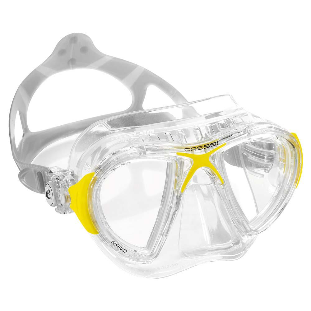 Cressi Nano Diving Mask Durchsichtig,Gelb von Cressi