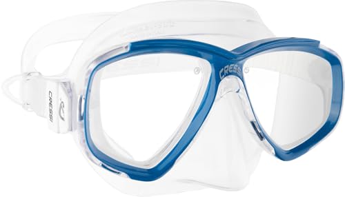 Cressi Unisex-Erwachsene Perla Mask Separate Glastauchmaske zum Angeln, Apnoe, Schnorcheln und Tauchen, Transparent/Blau, Einheitsgröße Cressi Unisex-Erwachsene Perla Mask Separate Glastauchmaske zum Angeln, Apnoe, Schnorcheln und Tauchen, Transparent/Blau, Einheitsgröße von Cressi