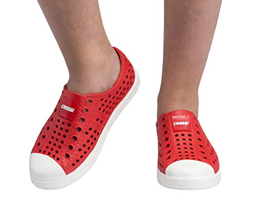 Cressi Pulpy Shoes Unisex Atmungsaktive Premium Wasserschuhe, Rot/Weiß, 25 von Cressi