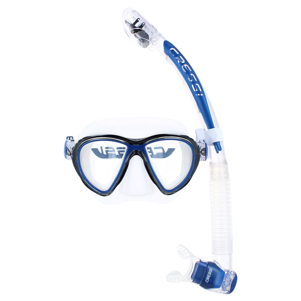 Cressi Quantum Itaca Ultra Dry Snorkeling Mask Kit Durchsichtig,Blau von Cressi