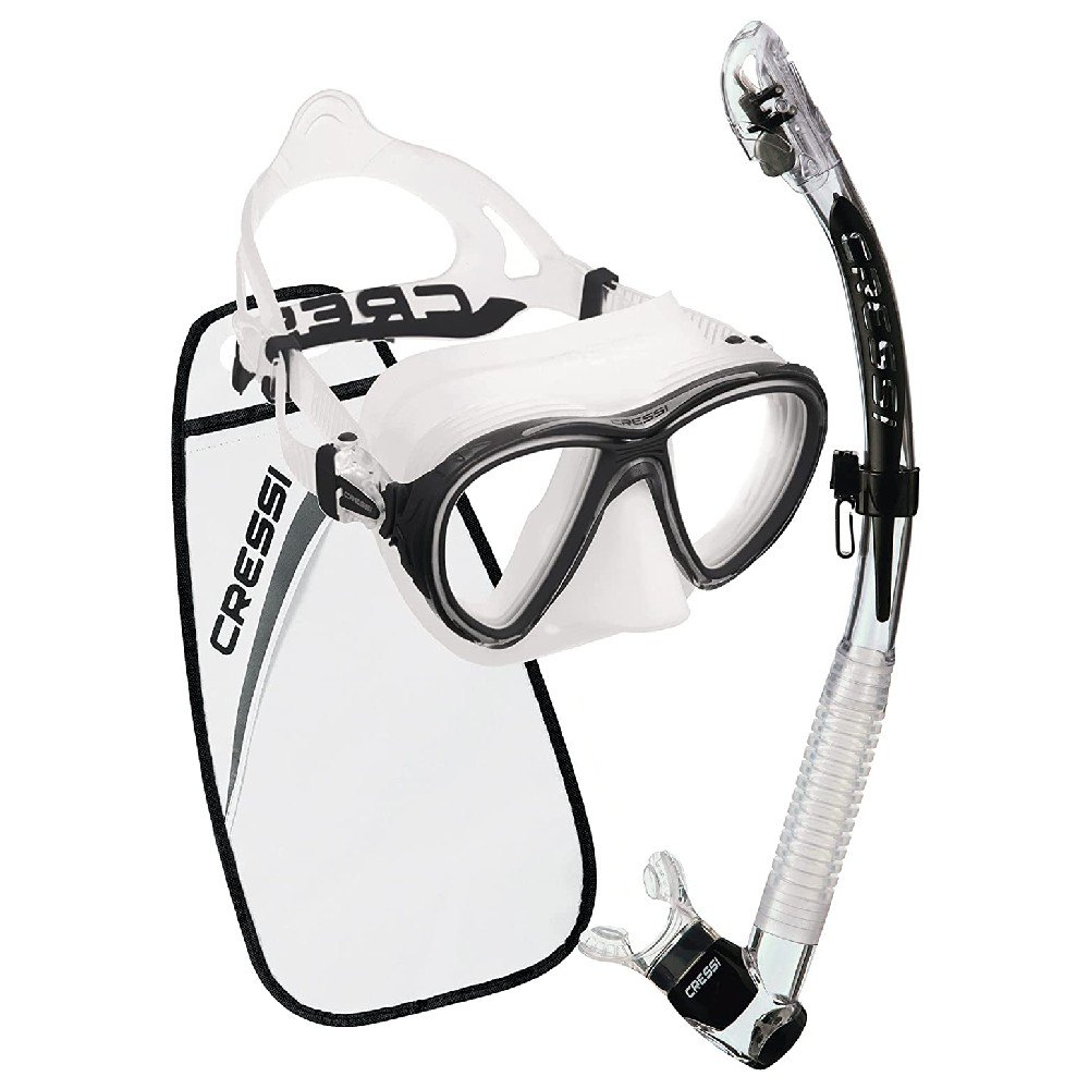 Cressi Quantum Itaca Ultra Dry Snorkeling Mask Kit Weiß von Cressi
