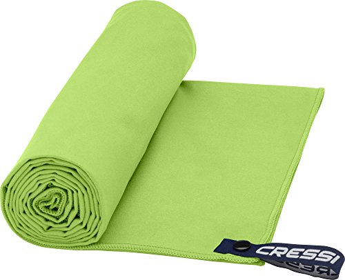 Cressi Schnelltrockentuch, Mikrofaser Unisex-Sporthandtuch für Erwachsene, grün, 90 x 180 cm von Cressi