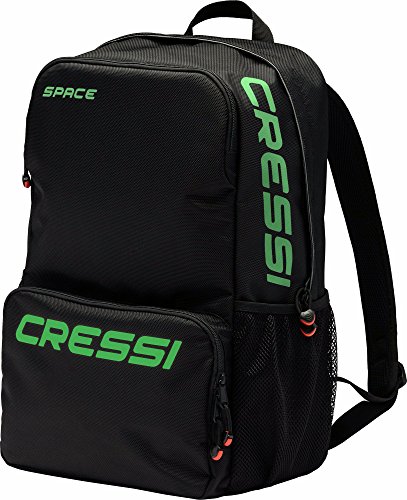 Cressi Space Bag Rucksack, Schwarz/Logo Grün, One Size von Cressi