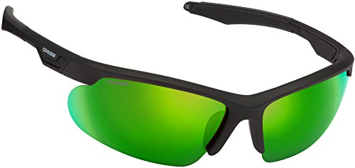 Cressi Speed Premium Sonnenbrille, schwarz/verspiegelt linsen grün von Cressi