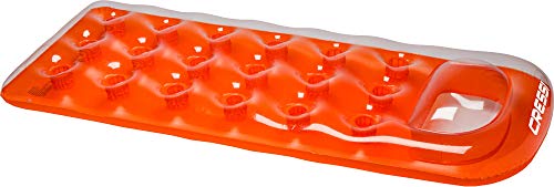 Cressi Swim Erwachsene Floating Mattress Lounger Aufblasbare Matratze Meer Und Schwimmen, Orange, 70x183 cm von Cressi