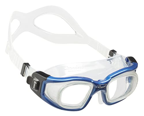 Cressi Swim Galileo Goggles Schwimmbrille Mit Gehärtetem Glas, Transparent/Blau Nery, Einheitsgröße von Cressi