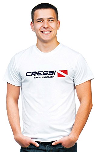 Cressi Swim Herren T-Shirt Dive Center, weiß, XXL von Cressi