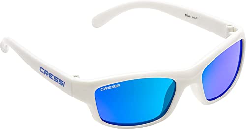 Cressi Swim Kinder Jogi Kid'S Sunglasses Sonnenbrille, Weiß/Linsen Blau, 2/6 Jahre von Cressi