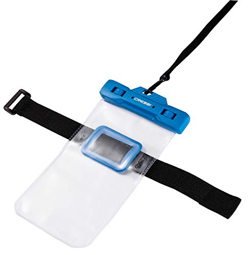 Cressi Swim Mobile Phone Waterproof Bag Wasserdicht Tasche Smartphone, Blau, Uni von Cressi