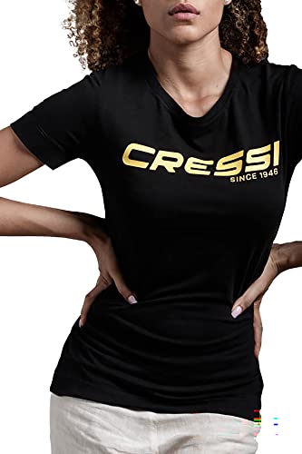 Cressi T-Shirt, Lady, Shwarz Gelb, S von Cressi