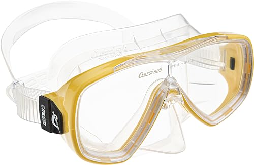 Cressi Onda Mask - Onda Schnorchelmaske, Transparent/Gelb, Einheitsgröße, Erwachsene Unisex von Cressi