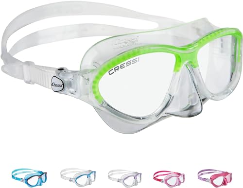 Cressi Moon Kid - Taucherbrille Kinder 7–15 Jahre Silikon Anti-Allergisch Kratzfest, Verstellbare Taucherbrille Kinder Ideal als Schwimmbrille und Schnorchelmaske von Cressi