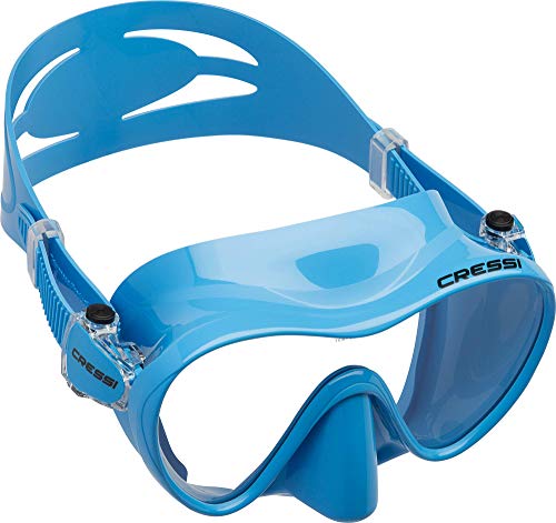 Cressi F1 Maske - Rahmenlose Maske zum Tauchen und Schnorcheln, Blau, Einheitsgröße, Unisex Erwachsene von Cressi