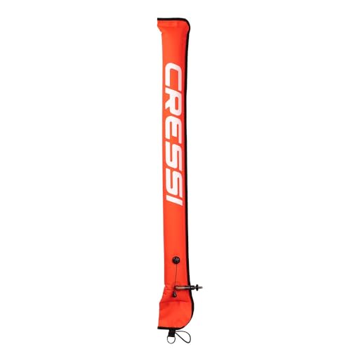 Cressi Unisex-Adult Compact Marker Buoy Orange Kompakte Tauchmarkierungsboje zur Oberflächenmarkierung, 120 cm von Cressi