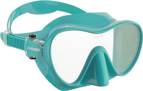 CRESSI Unisex-Adult F1 Mask SIL Aquamarine Rahmenlose Einzellinsen Tauchmaske, Einheitsgröße von Cressi